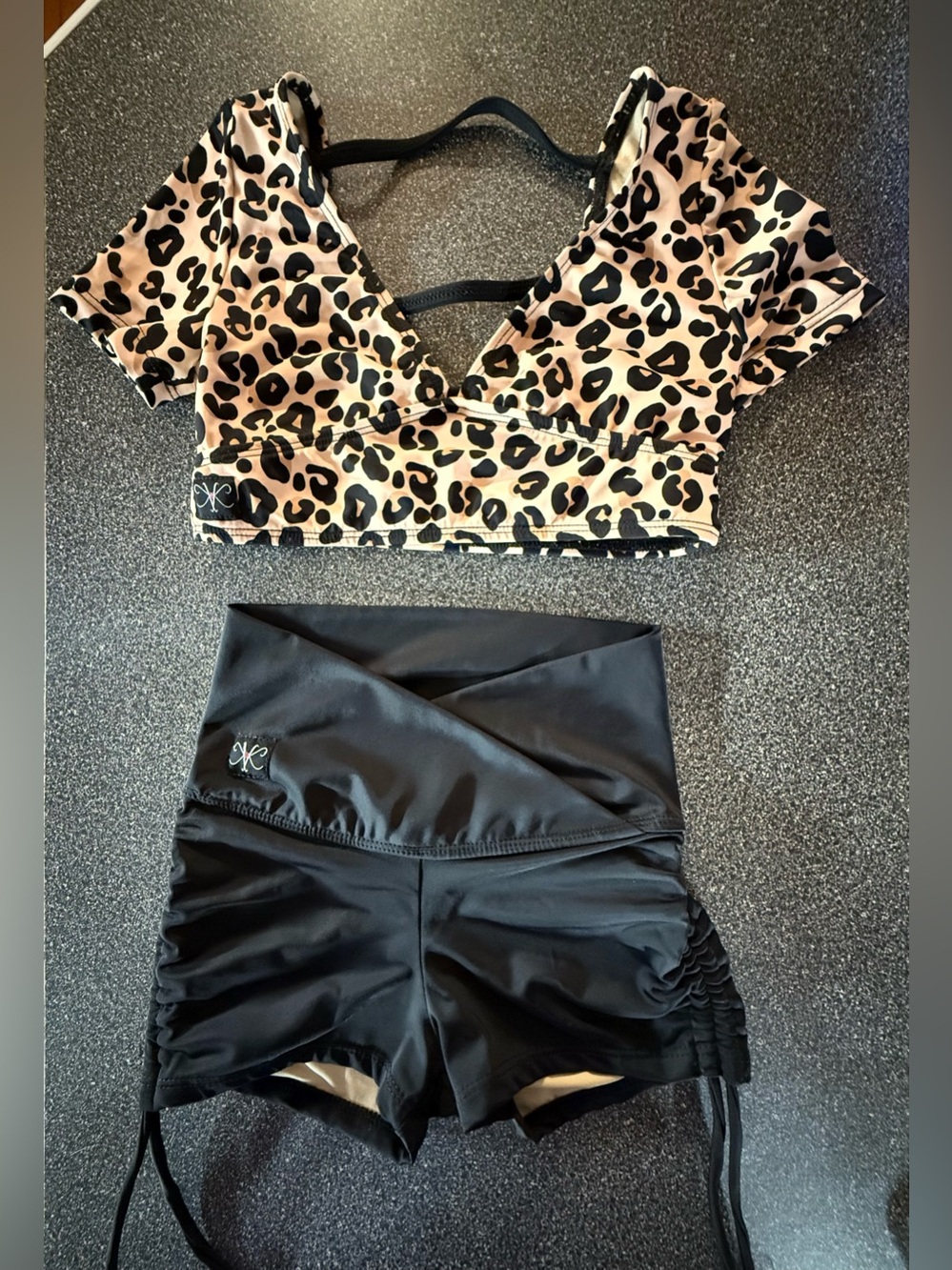 Kandi Kouture Leopard/Black Dance Set Size Child X-Large